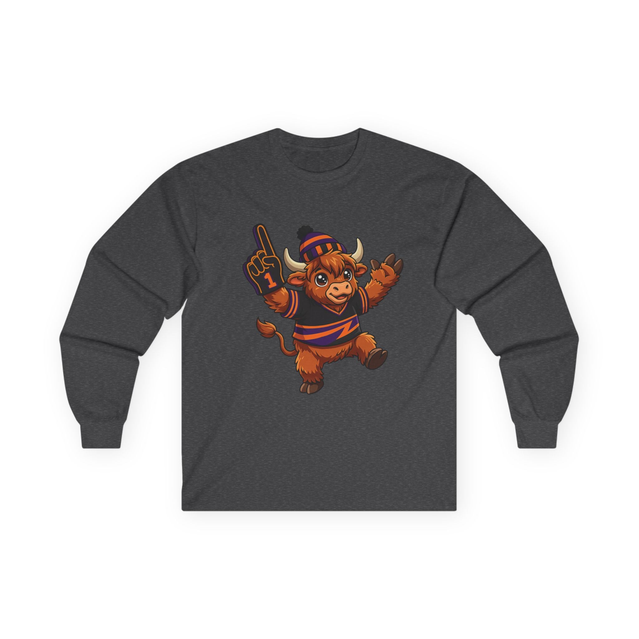 Buffalo Lacrosse Highland Cow - Long Sleeve Tee