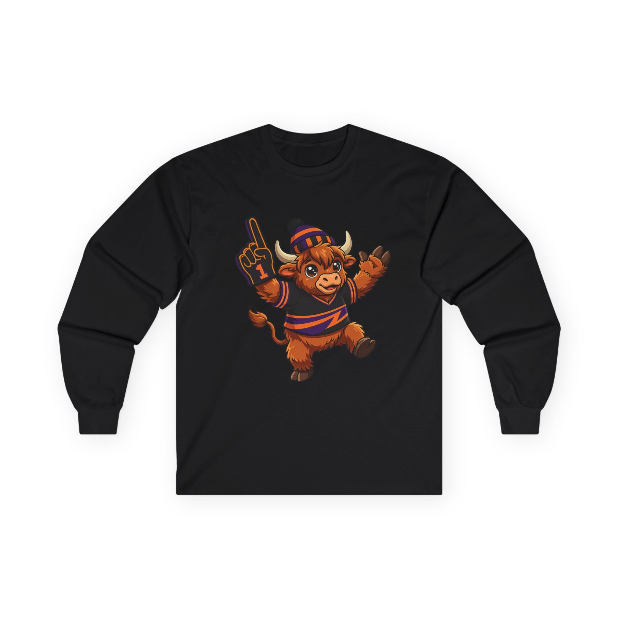 Buffalo Lacrosse Highland Cow - Long Sleeve Tee
