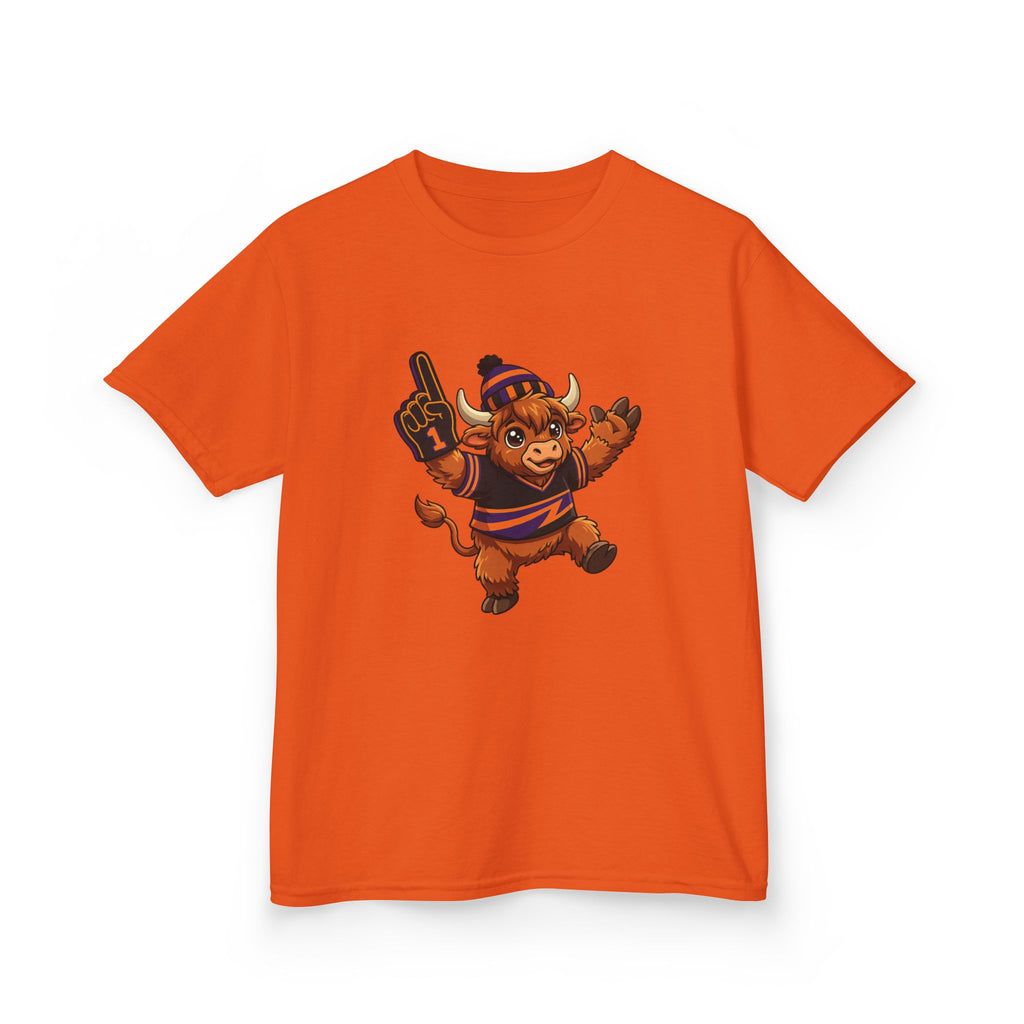 Kids Buffalo Lacrosse Highland Cow Tee