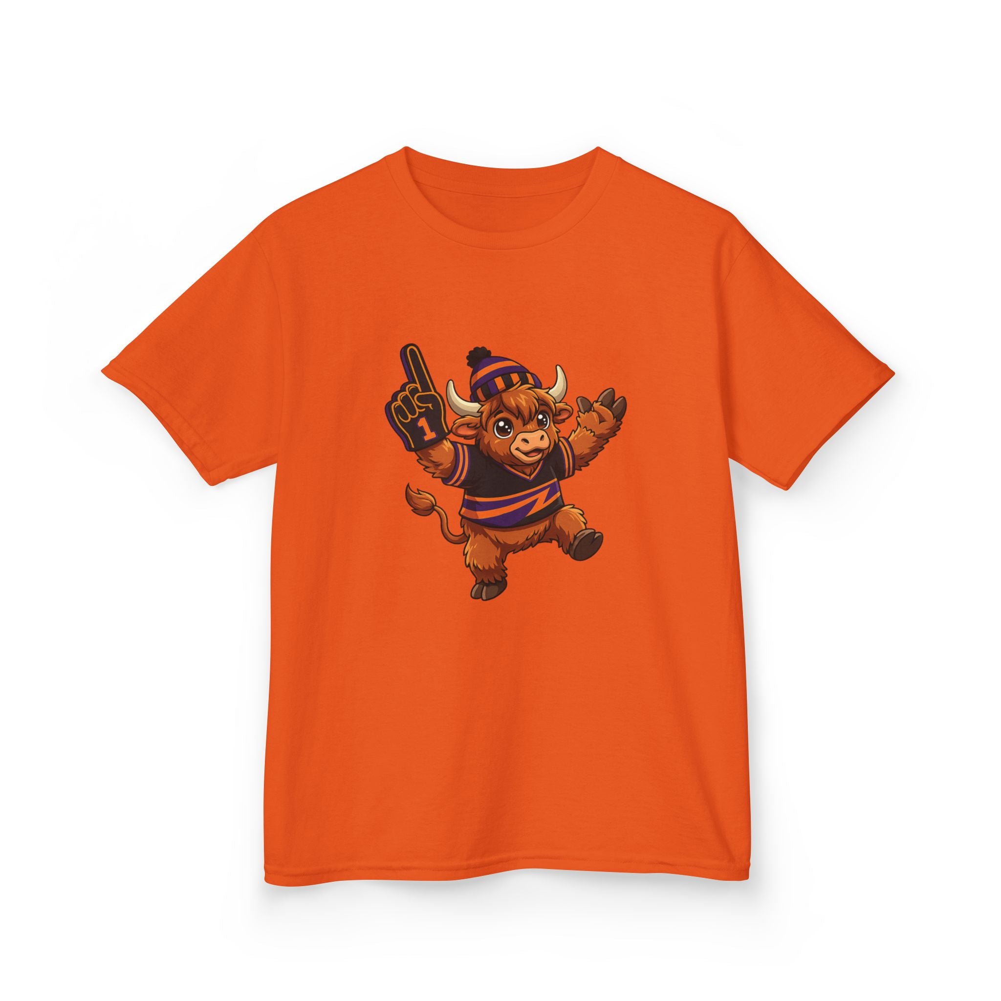 Kids Buffalo Lacrosse Highland Cow Tee