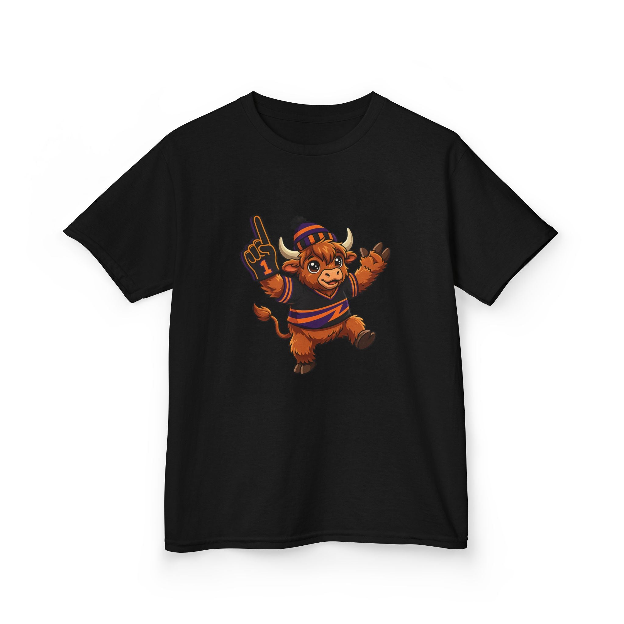 Kids Buffalo Lacrosse Highland Cow Tee