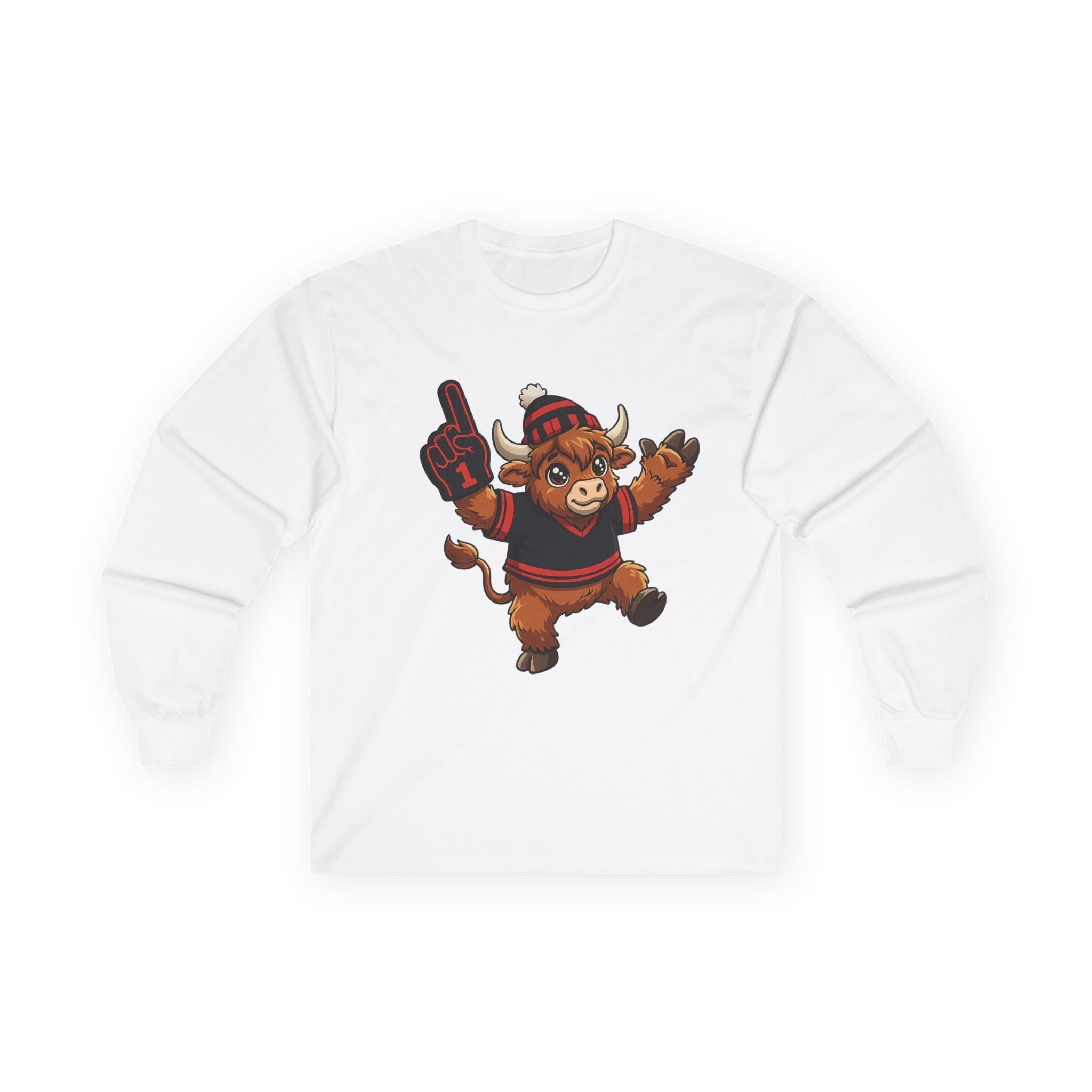 Black and Red Buffalo Hockey - Long Sleeve Tee