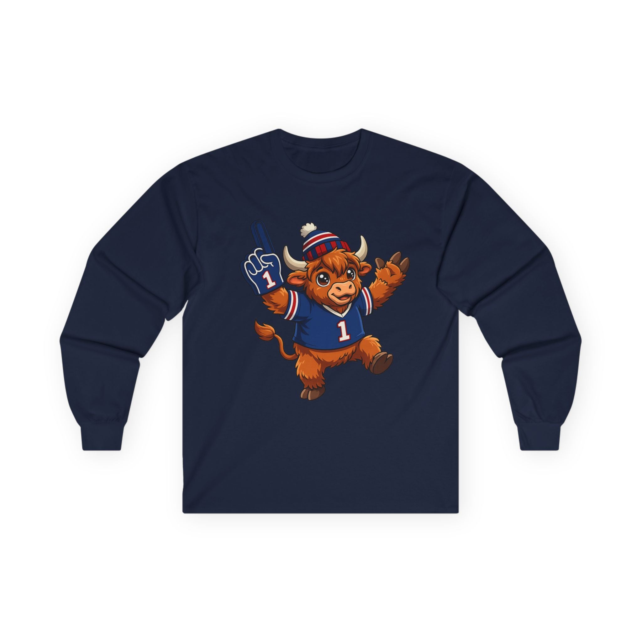 Buffalo Football Highland Cow - Long Sleeve Tee
