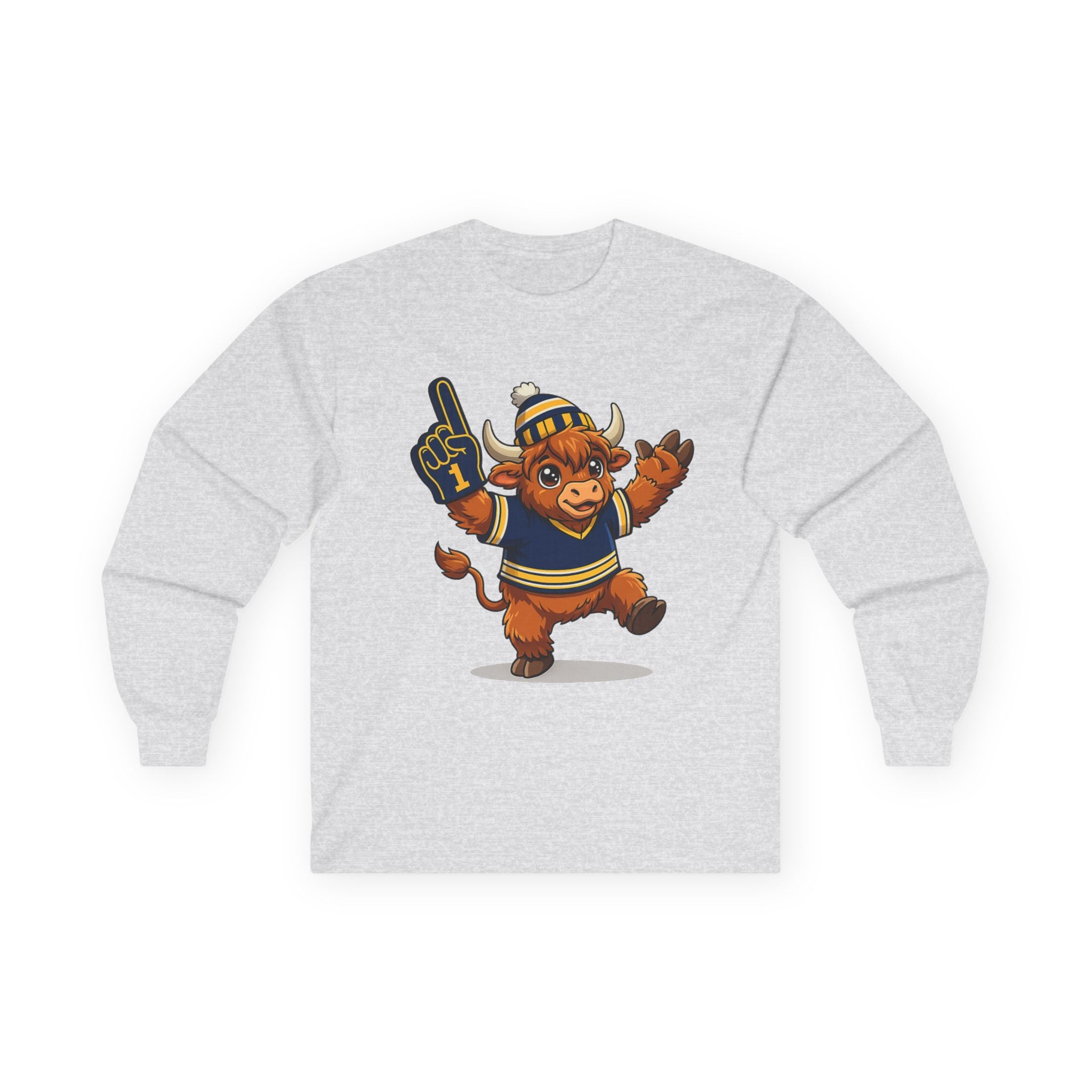 Buffalo Hockey Highland Cow - Long Sleeve Tee
