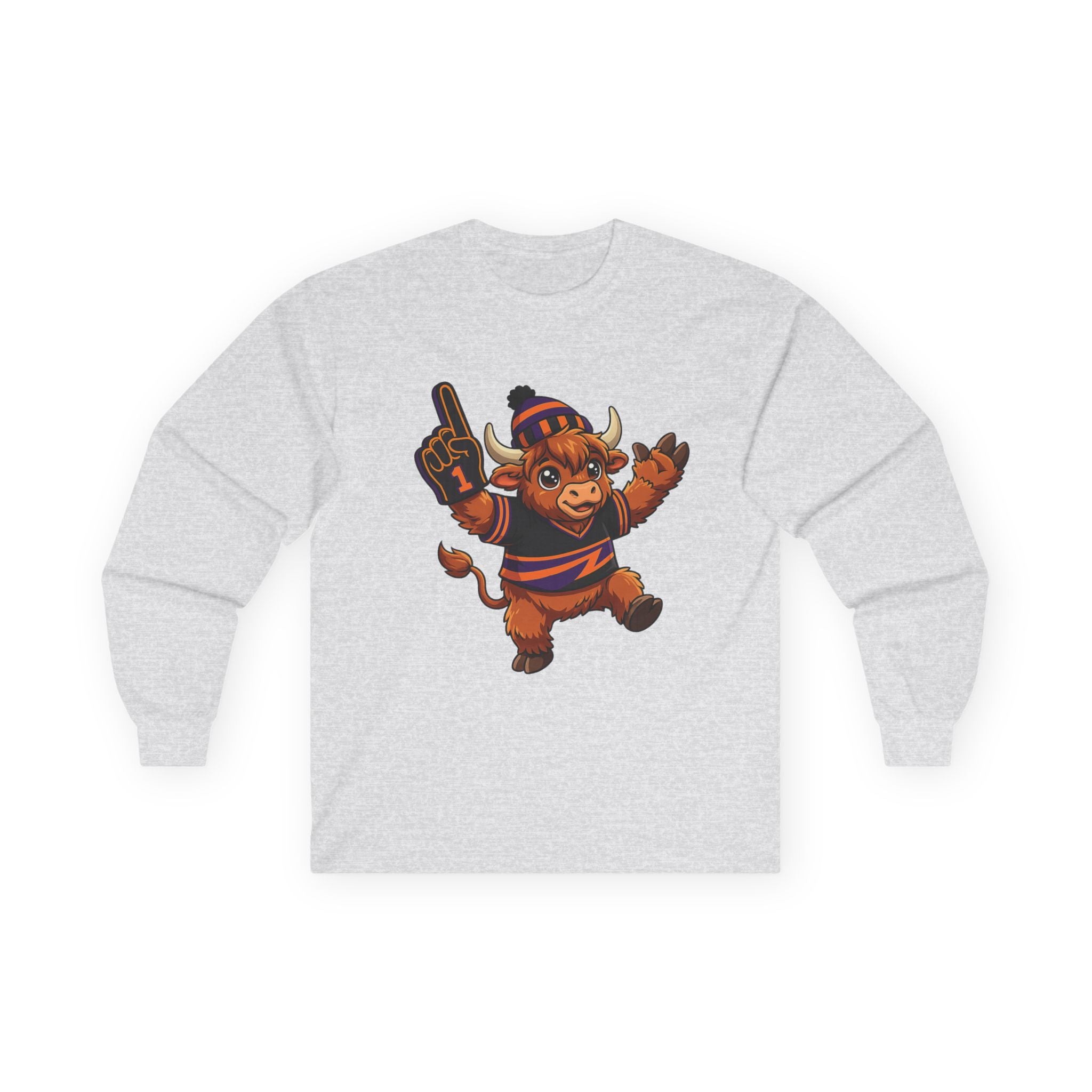 Buffalo Lacrosse Highland Cow - Long Sleeve Tee