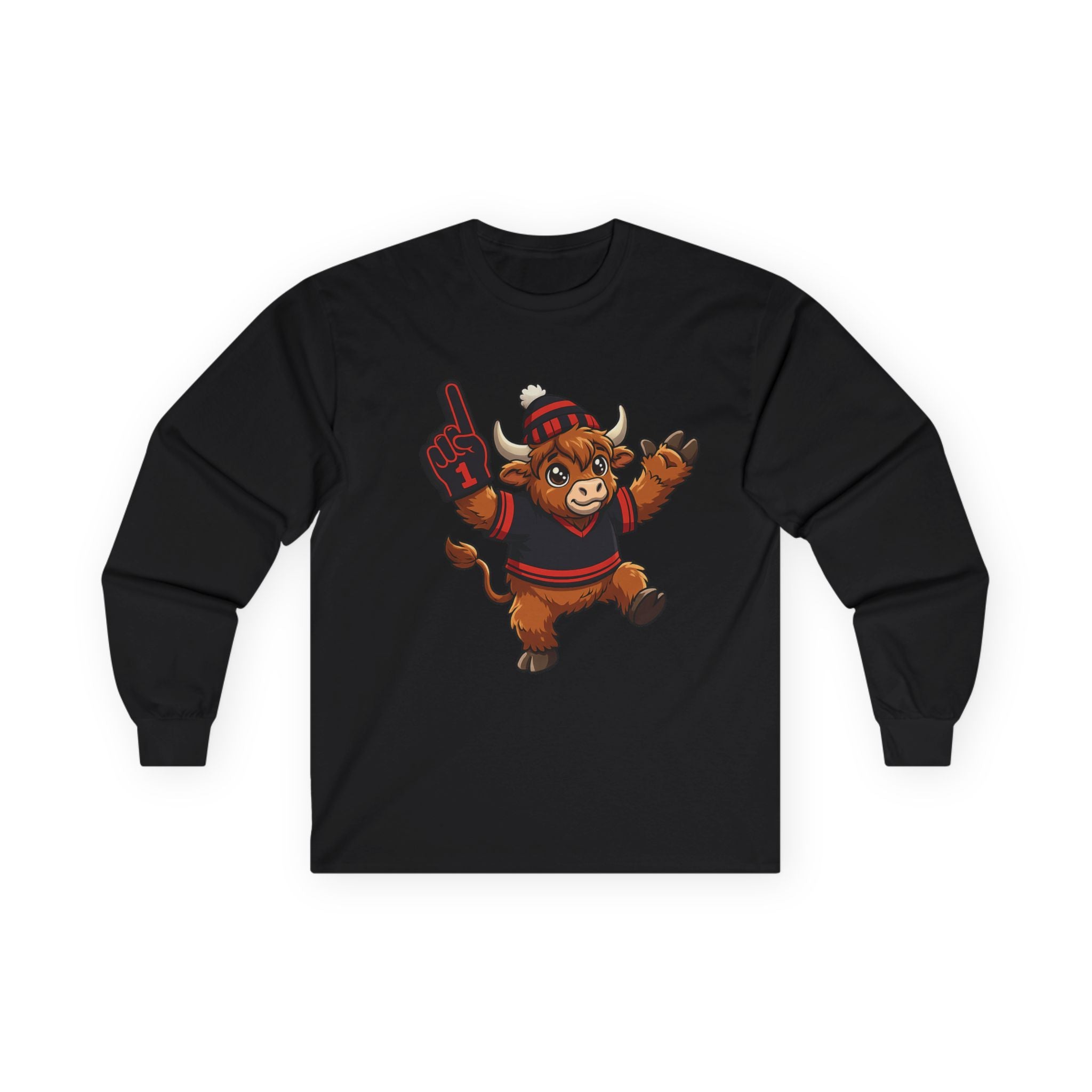 Black and Red Buffalo Hockey - Long Sleeve Tee