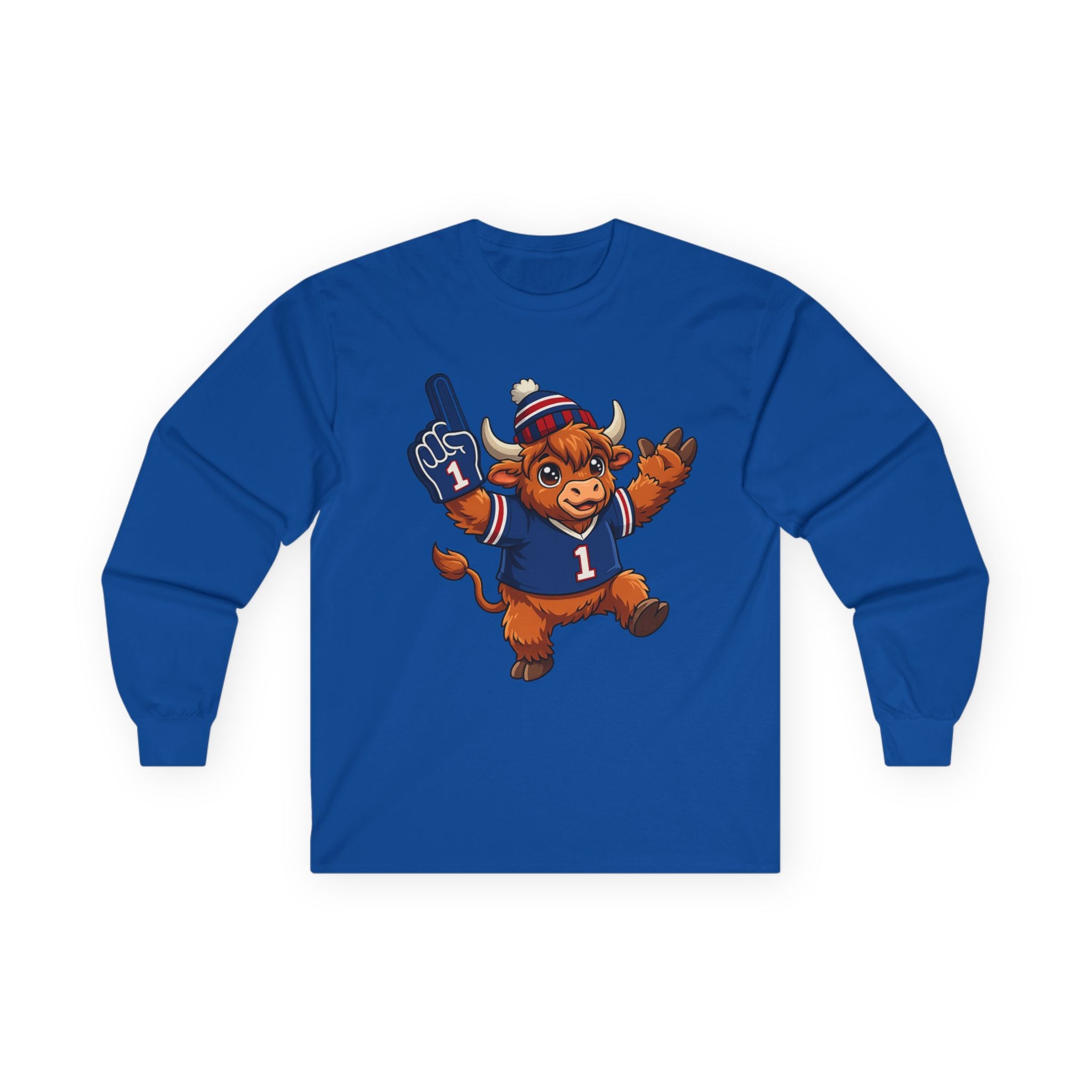 Buffalo Football Highland Cow - Long Sleeve Tee