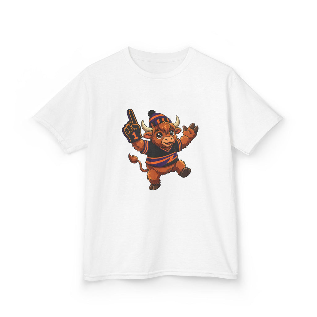 Kids Buffalo Lacrosse Highland Cow Tee