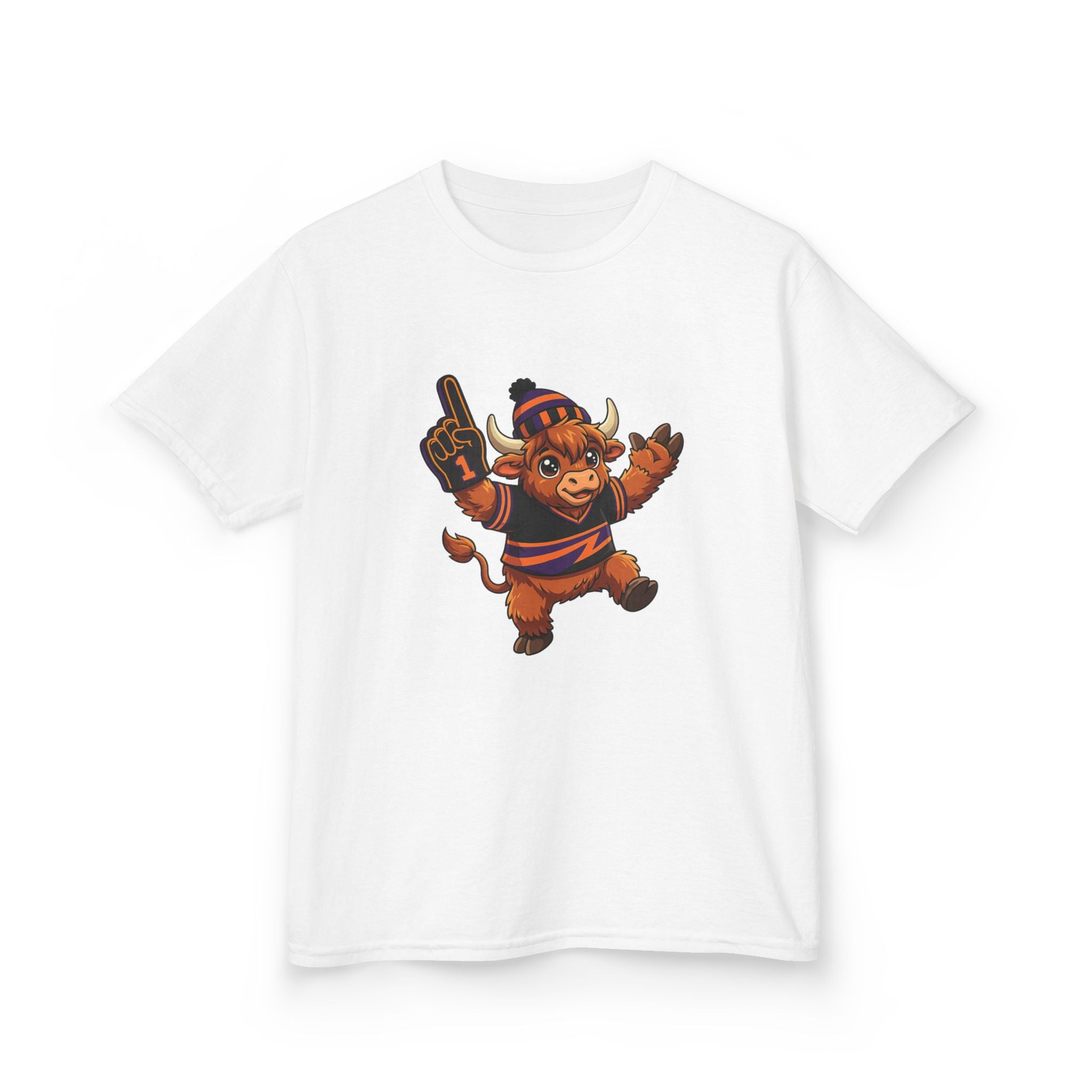 Kids Buffalo Lacrosse Highland Cow Tee