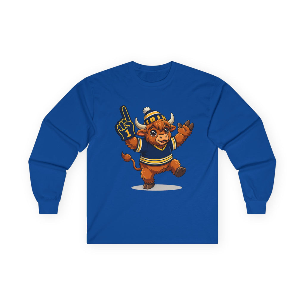 Buffalo Hockey Highland Cow - Long Sleeve Tee