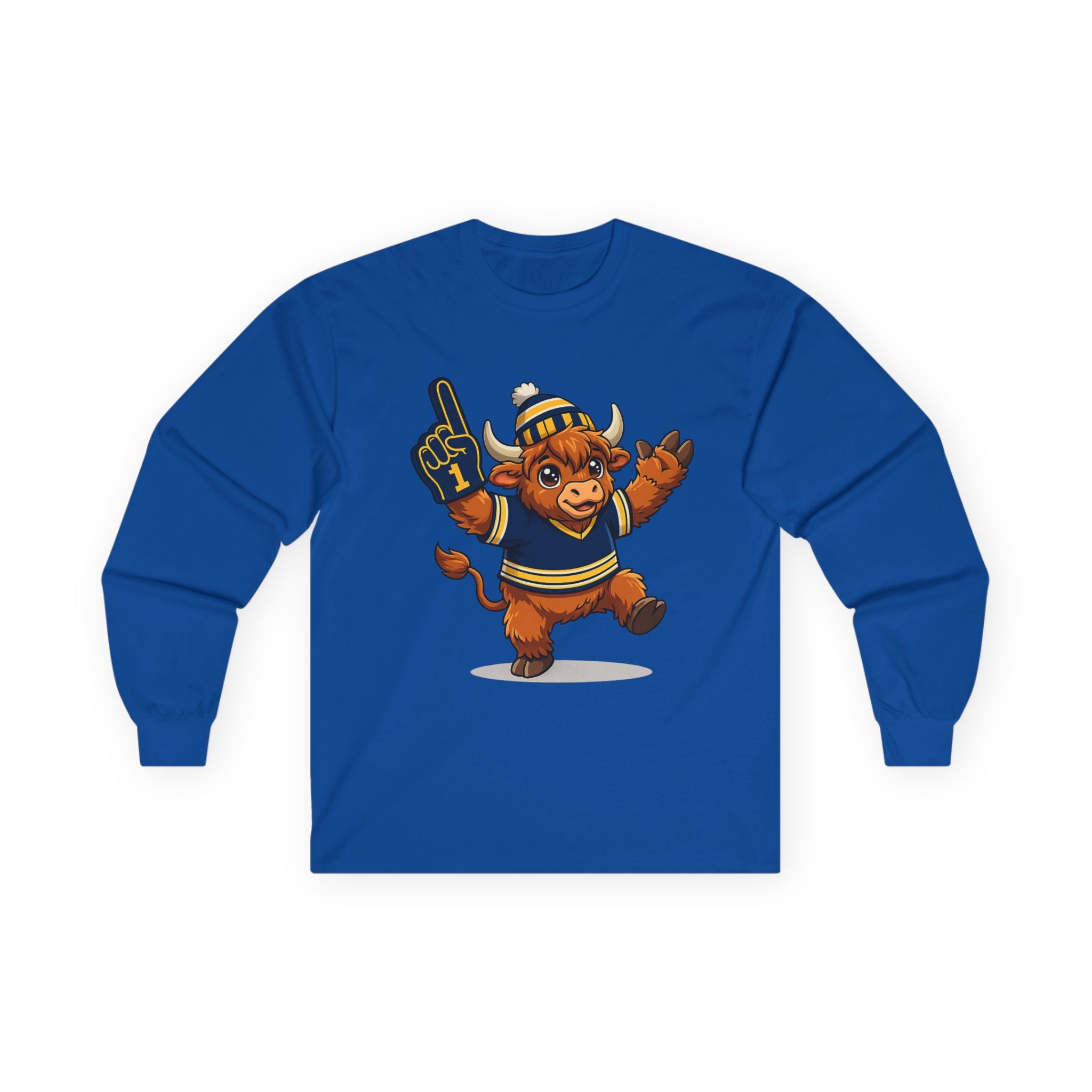 Buffalo Hockey Highland Cow - Long Sleeve Tee