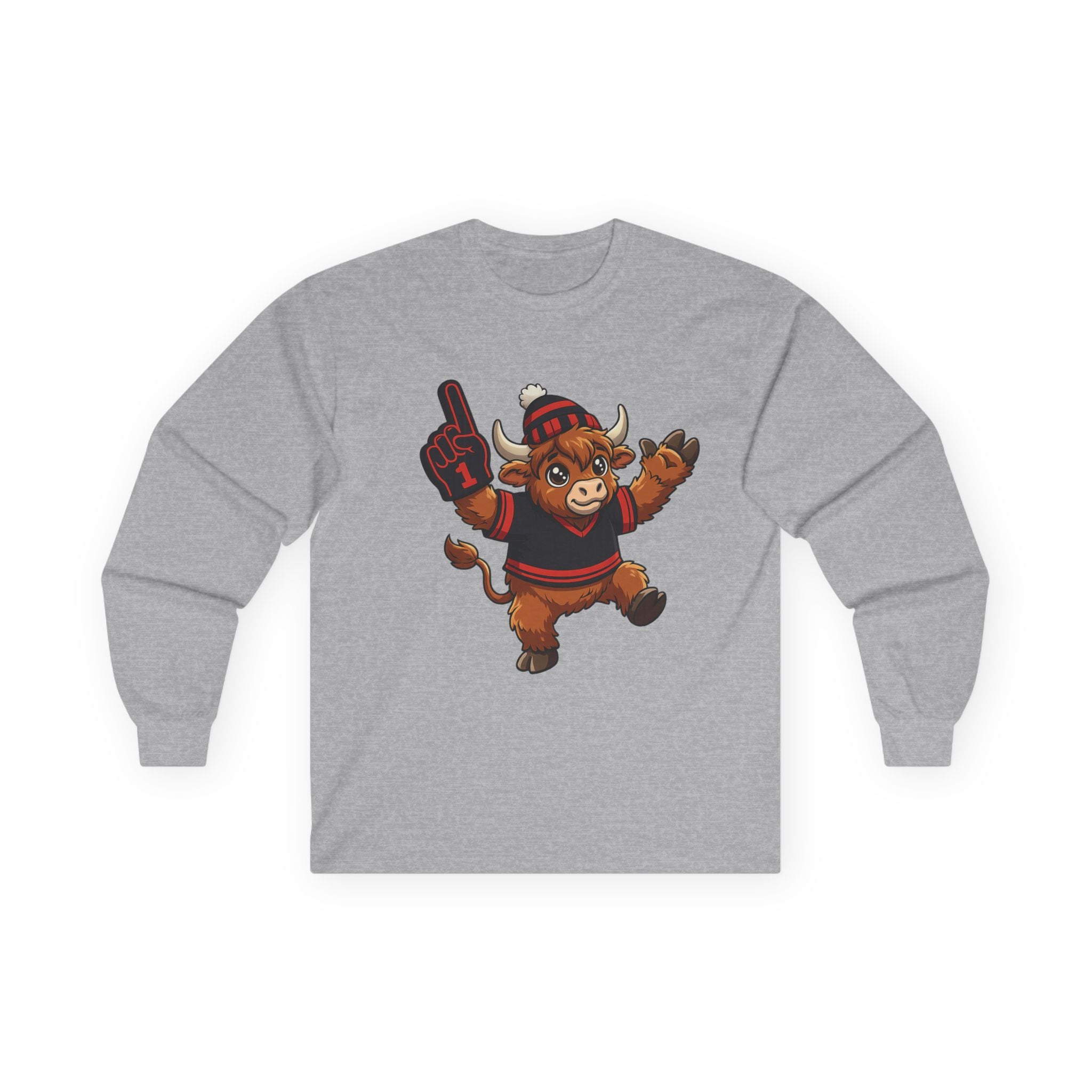 Black and Red Buffalo Hockey - Long Sleeve Tee