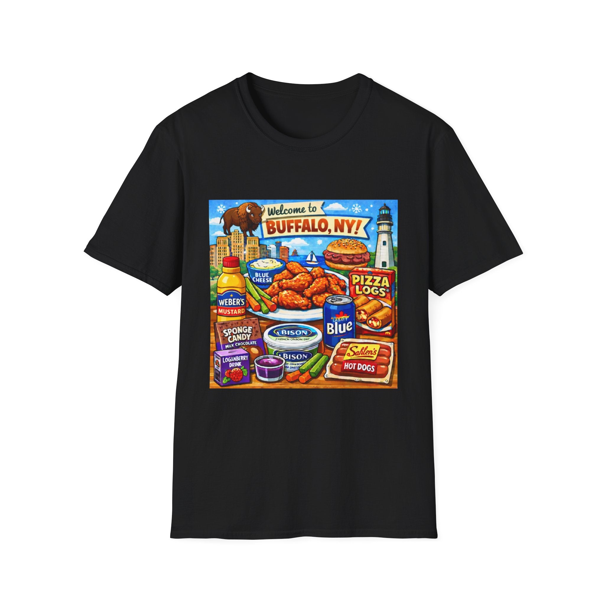 Buffalo Food Icons - T-Shirt