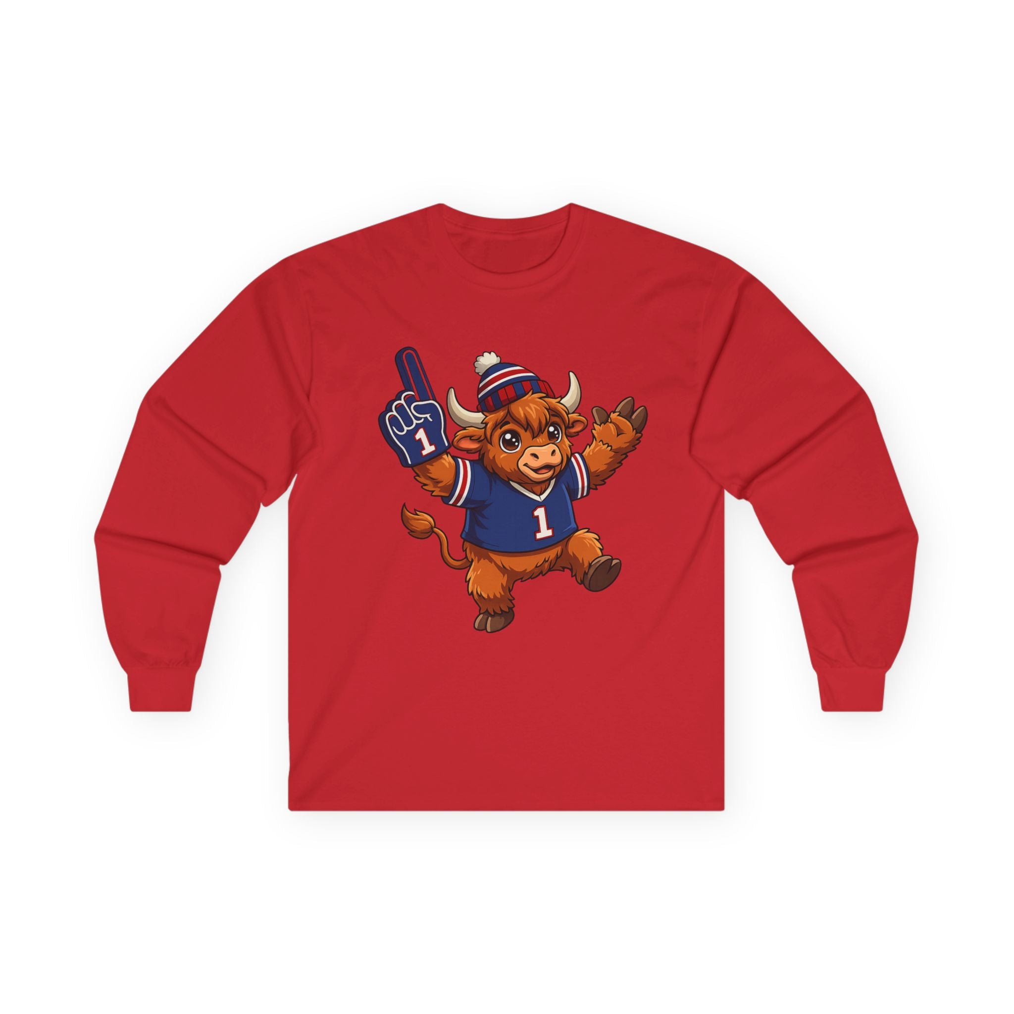 Buffalo Football Highland Cow - Long Sleeve Tee