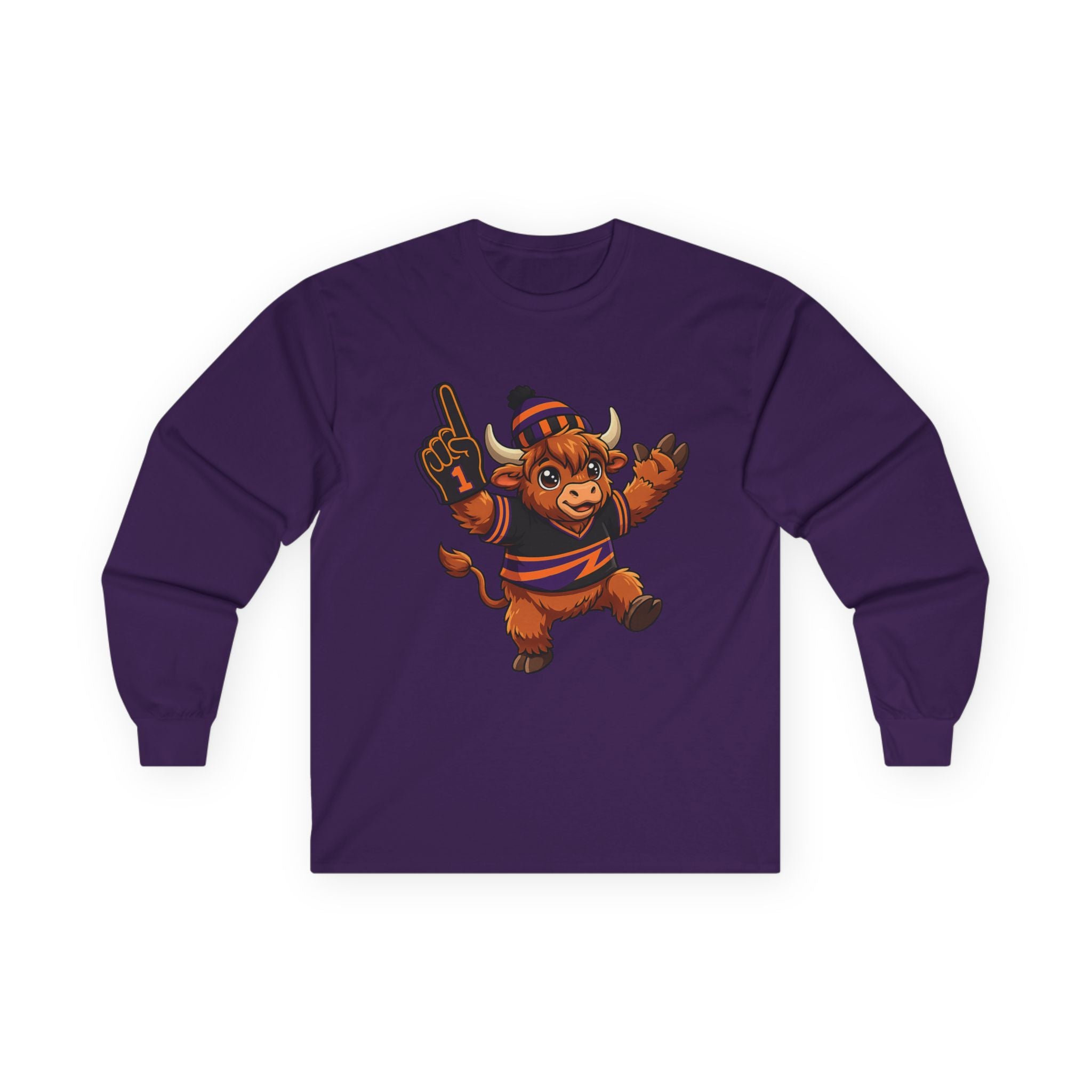 Buffalo Lacrosse Highland Cow - Long Sleeve Tee