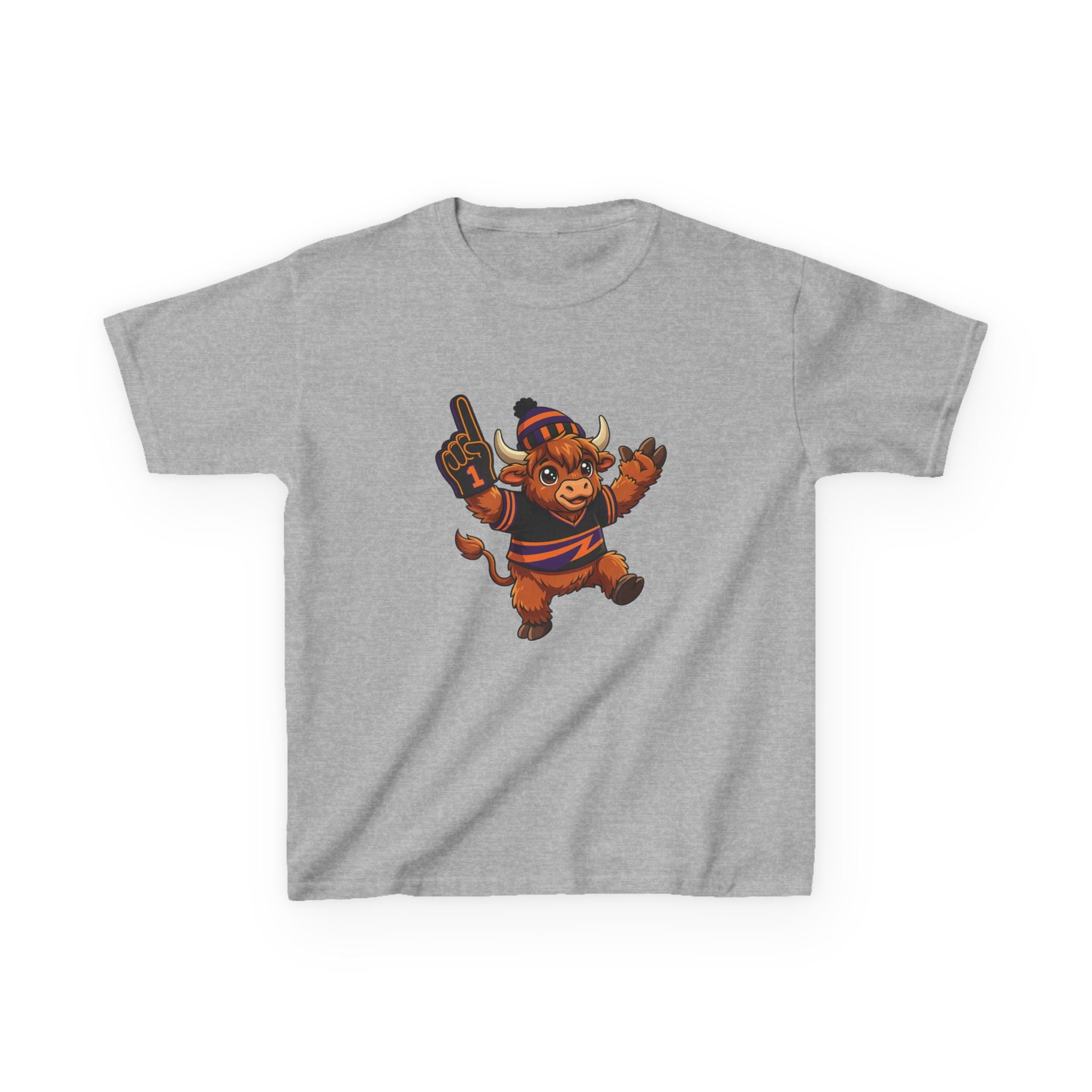 Kids Buffalo Lacrosse Highland Cow Tee