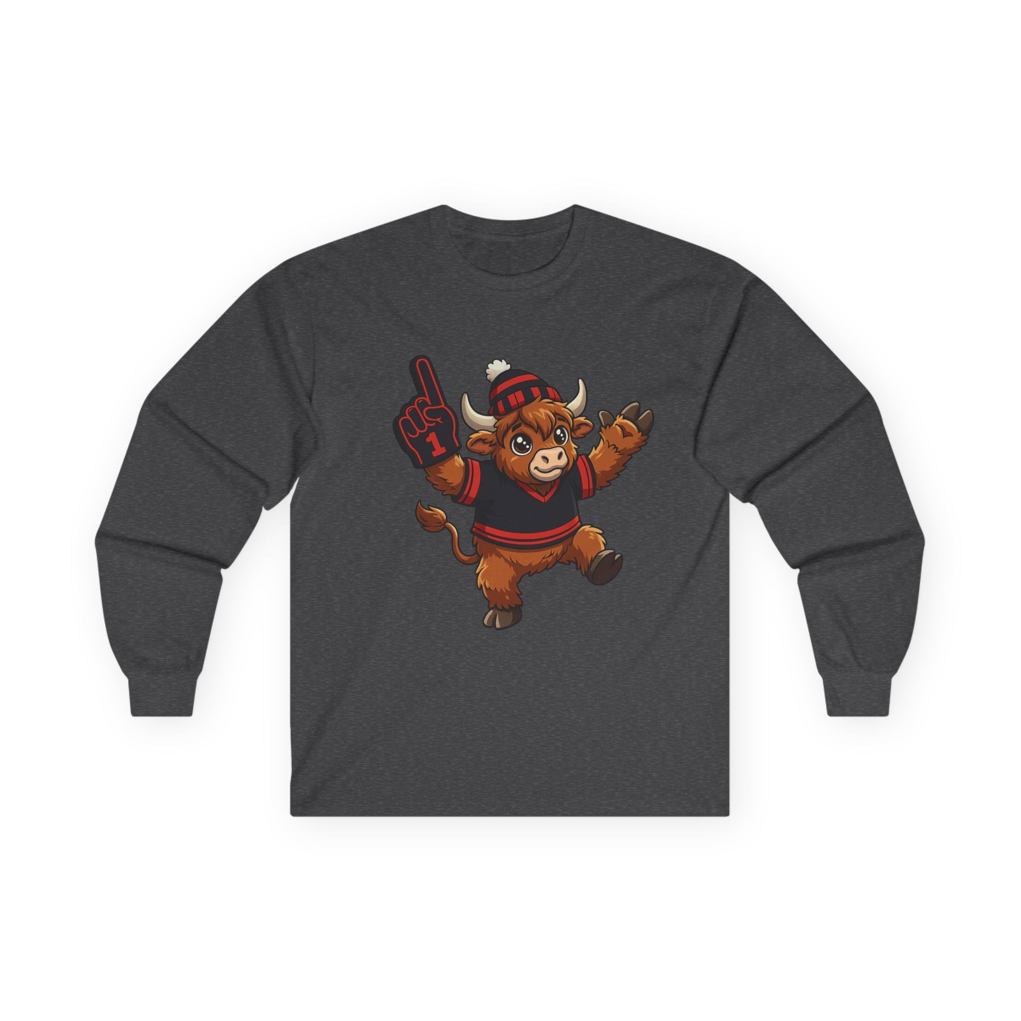 Black and Red Buffalo Hockey - Long Sleeve Tee
