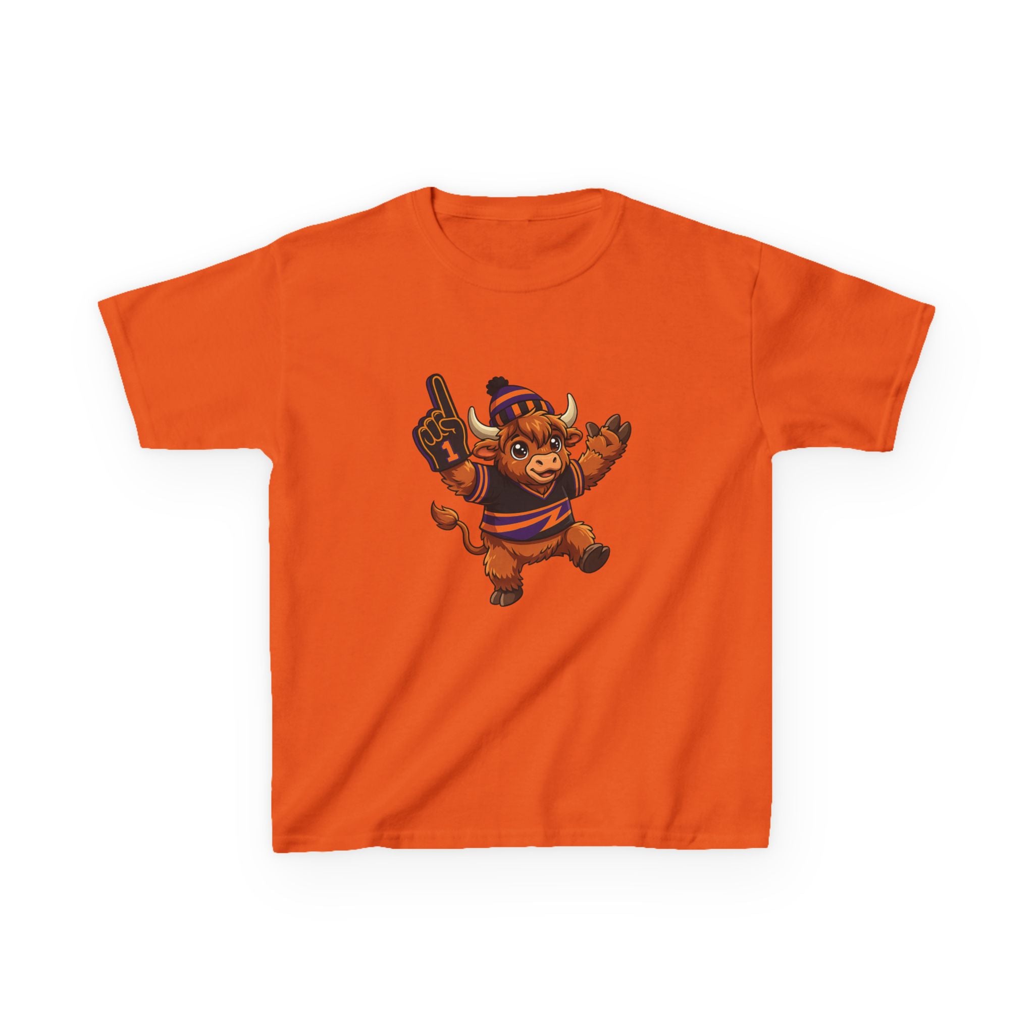 Kids Buffalo Lacrosse Highland Cow Tee