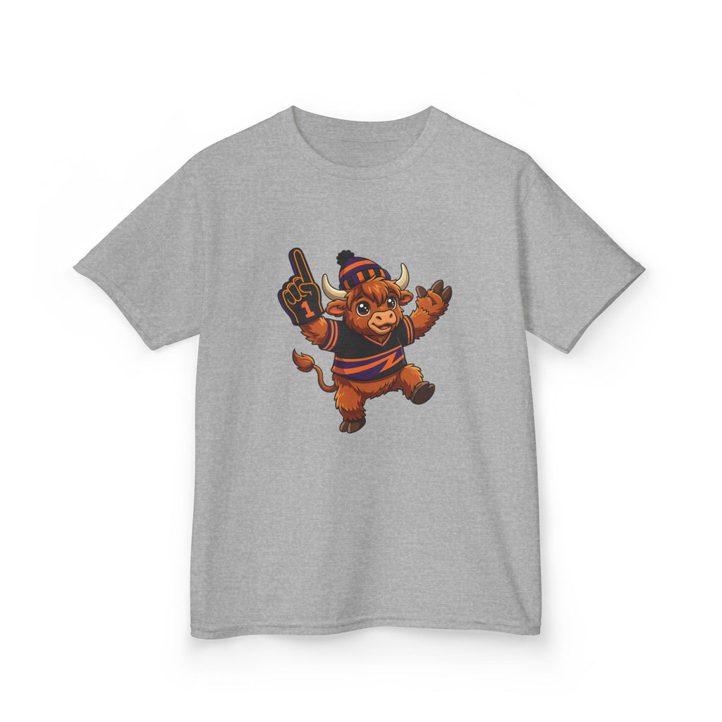 Kids Buffalo Lacrosse Highland Cow Tee