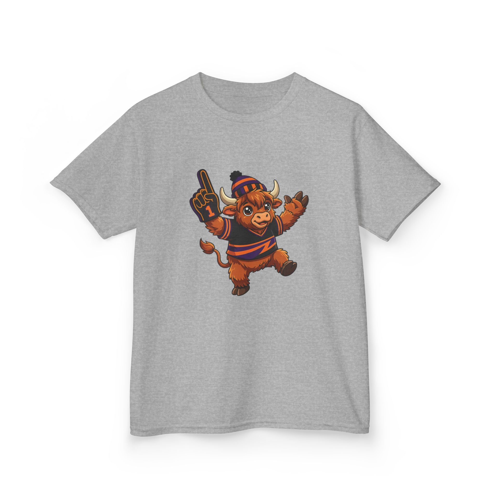 Kids Buffalo Lacrosse Highland Cow Tee