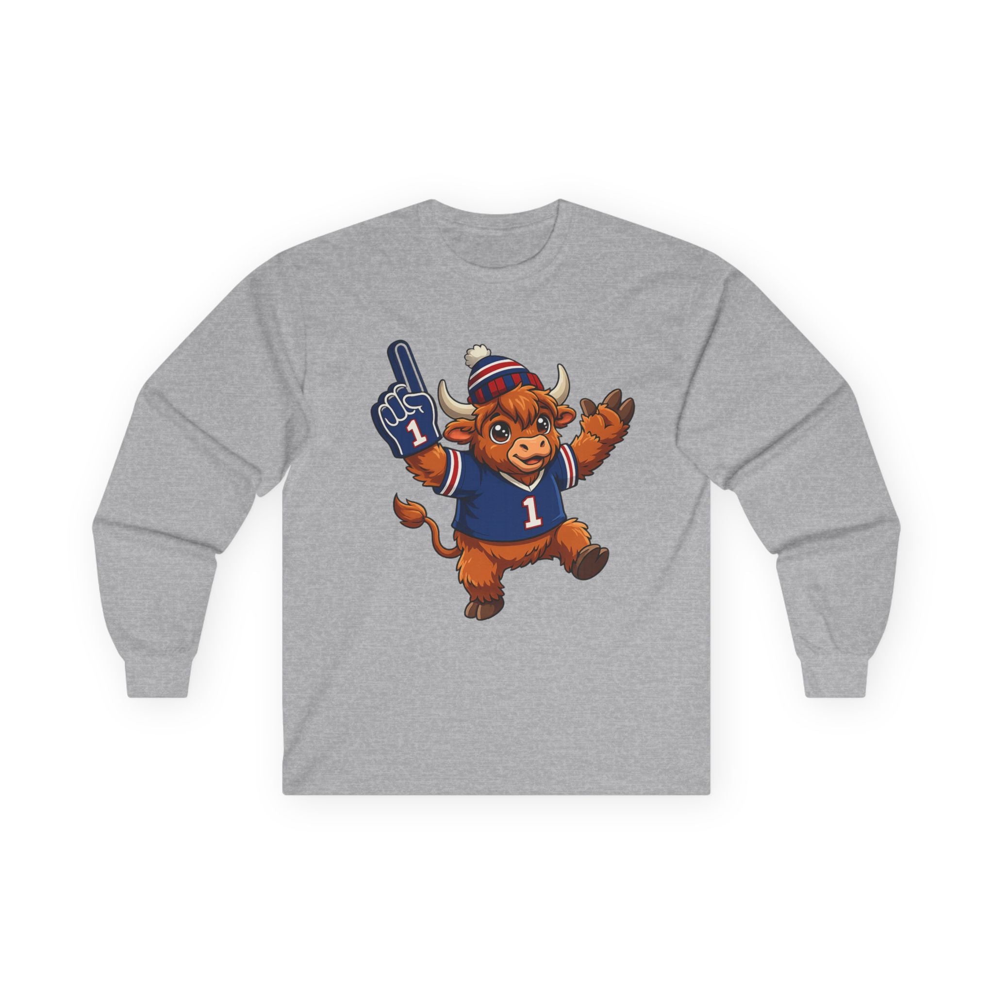 Buffalo Football Highland Cow - Long Sleeve Tee